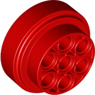 Lego kolo (kolečko) průměr 31.4 x 15 mm disk, červená (6132385)